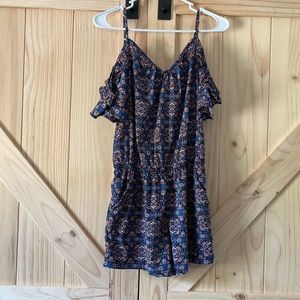 Peek a boo shoulder romper